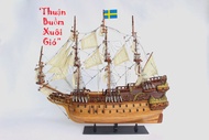 Mô hình tàu thuyền chiến Wasa đỏ (Thân: 50cm)