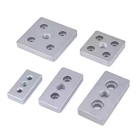4PCS/LOT Aluminum Alloy End Connection Plate 3060 4080 4590 6060 8080 Caster Adjustable Levelling Fe