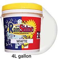 Rain or Shine Elastomeric House Latex Waterproofing Paint White 4 Liters Gallon