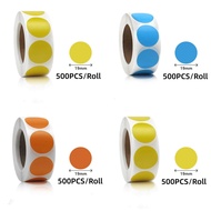 19mm 500PCS/Roll Round Blue Yellow Orange Adhesive Label Dot Sticker Self Dot Sticker DIY Scrapbooking Adhesive Sticky Labels