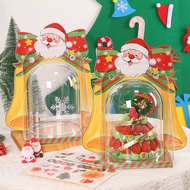 Christmas Cake Box Baking 3-4 Inches One Portable Transparent Thickened Cake Box Christmas Dessert P