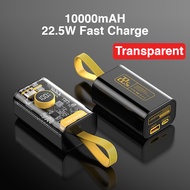 SG Seller Portable Mini Transparent PowerBank Two-way PD QC fast charge 22.5w Power bank 10000 mAh