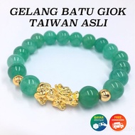 Gelang Batu Giok Pixiu Taiwan Asli | Gelang Batu Giok Natural | gelang kesehatan | gelang hoki/keber