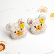 刺繡別針/9月生日熊/蛋黃酥/安全別針