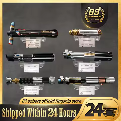 89sabers LUKE SKYWALKER Obiwan Darth Vader KYLO REN Cal Kestis display stand