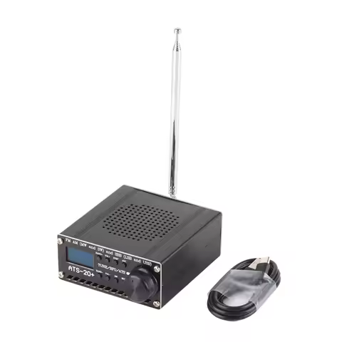 Full Band Radio Receiver AM LW MW SW SSB LSB USB Scanner Portable with Antenna ATS-20+ Si4735 Electr