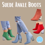 Suede Ankle Heels Boots High Heel Boots