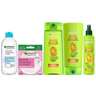 Garnier Back to School Bundle|Waterproof Micellar Water (400mL), EcoPads, Fructis Sleek & Shine Sham