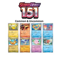 Pokemon Card Playable Singles TCG English Version - Scarlet & Violet 151 Series - Common & Uncommon 