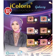 Bionics Icoloris Galaxy Monthly Color Contact Lenses 38% Water Contain 14.5mm (Galaxy Black, Galaxy 