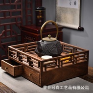 Household Tea Tray Solid Wood Study Storage North American Black Walnut Study Tea Table Desktop Tray