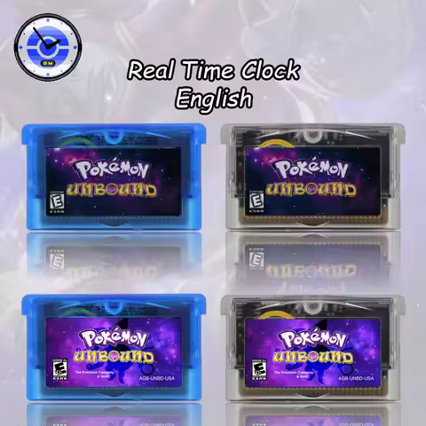 GBA 1M Flash RTC Pokemon Unbound V2.1.1 Video Game Cartridge with Battery High Quality USA Version f