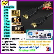 Hdmi 2.1 HDMI Cable 25M 30M 35M Long V2.1 Version with Signal Amplifier / Booster 48GBpS Support 8K 4K SuperHD UHD HDR