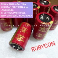 KAPASITOR ELCO 10000uF 50Volt RUBYCON ASLI JAPAN ISI FULL ORIGINAL RUBYCON MERAH / ELKO 10000UF 50V MERAH RUBYCON ORI