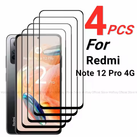2/4PCS Tempered Glass For Xiaomi Redmi Note 12 Pro 4G Screen Protector Xiaomi Redmi Note 12 Pro 4G F