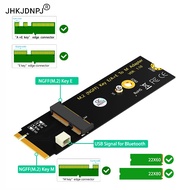 M.2 NGFF A+E key WiFi/Bluetooth Card to M.2 Key M Adapter Card for Intel AX200/AX201/AX210
