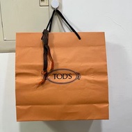 Tod’s 包包 品牌經典橘色 購物袋 提袋 紙袋 (中)