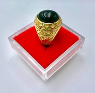 แหวนทอง18K พลอยหยกสีเขียว หยกพม่า สวยสดใส ไม่ลอกไม่ดำ ใช้ได้นานเป็นปี รับประกันสิค้าดีมีคุณภาพ ใส่แล้วโชคดีร่ำรวยๆ