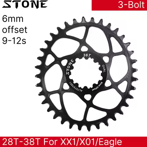 Stone Oval Chainring Direct Mount 6mm Offset for Sram XX1 Eagle X01 X1 X0 X9 for Sram 28T 30T 32T 34
