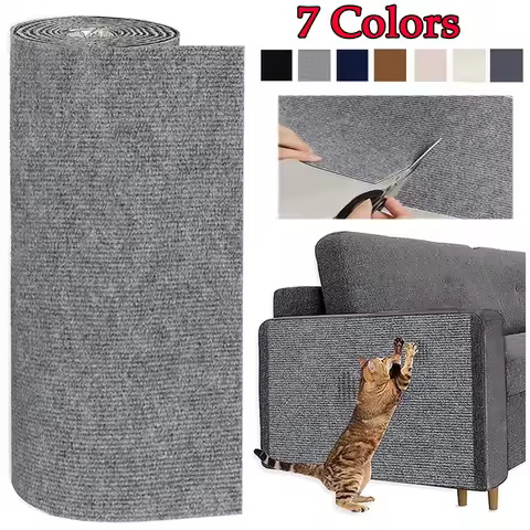 7 Colors Cat Scratcher Sofa Protector Cats Scratcher Pad Board Protection Trimmable Self-adhesive Ca