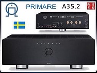 『盛昱音響』瑞典 Primare A35.2 後級擴大機 (可橋接單聲道800W 8 歐姆) 公司貨 / 快速詢價 ⇩