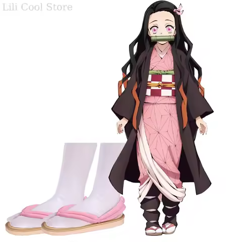 EUR Size Kimono Flip-flops Japanese Anime Cosplay Shoes Clogs Sandals Kamado Nezuko Clogs Geta Slipp