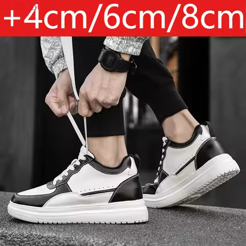 Men Elevator Shoes Height Increase Sneakers Shoes for Man 6cm Sports Casual Shoes Invisible Inner He