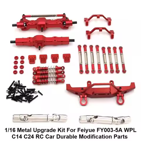 1/16 Metal Upgrade Kit for Feiyue FY003-5A WPL C14 C24 RC Car Durable Modification Parts Replacement