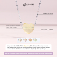 Dây Chuyền Bạc Nữ 925 Liugems Mindful Heart Đá Trái Tim Fluorite Đa Sắc Dễ Thương Tinh Tế DC37