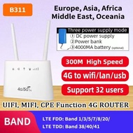 B311B 4000mAh Battery 300Mbps LTE Wireless Modem Usb 4G Wifi Router