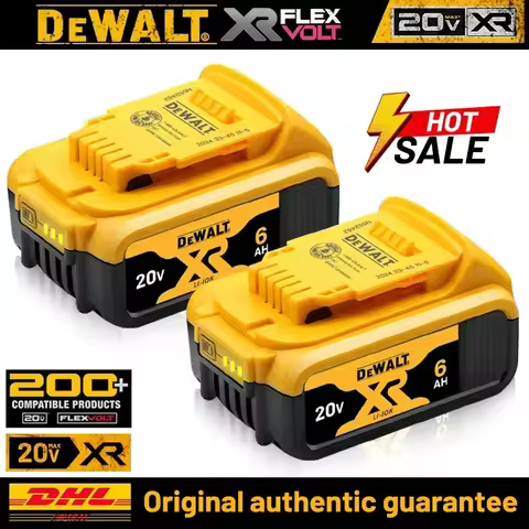 Genuine Dewalt 20V Battery, 2AH 5AH 6AH Rechargeable Lithium Ion Battery, Dewalt DCB200 Power Tool R