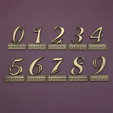 1PCS Relief Metal House Number with Magnet 5.8*4.5cm Door Number Apartment Door Numbers for Outdoor 