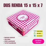 BOX 18x18x7 CAKE BOX/ R6 LACE SNACK BOX AESTHETIC CATERING BOX/ 18 X18