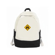 Weego - CAN 002 - Z79 - Cute Game Zone School Backpack, Light, Cream, Black