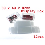 Lot 12pcs Display box transparent 30x40x82mm PVC protector case Hot wheels Tomica Matchbox