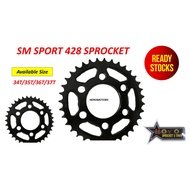 SM SPORT 428-BLACK REAR SPROCKET
