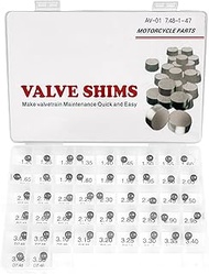 7.48mm O.D. Adjustable Valve Shim Kit 1.20mm-3.50mm Thick Fit for Yamaha YZ250F 2001-2012/Kawasaki K