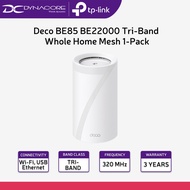 TP-Link Deco BE85 BE22000 Tri-Band Whole Home Mesh WiFi 7 System 1-Pack