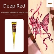 LONNG Henna Tattoo Cream, Black Brown Temporary Henna Paste Cone, Henna Cream Easy-To-Use Semi-perma