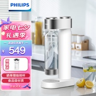 飞利浦（PHILIPS）家用台式气泡水机 小型自制气泡打气机 碳酸饮料打气机苏打水机ADD4852WH