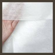 Kain Kertas Gam Nipis (Putih) Non-Woven Fusible Interlining / RM 2.50per Meter