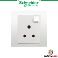 Schneider Vivace 15A 250V 1 Gang Switched Socket White KB15 2P E Wall Outlet