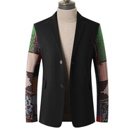 ✨Ready Stock✨ raya baju jaket lelaki Foreign Trade New African Printing Summer Ethnic Style Stitchin