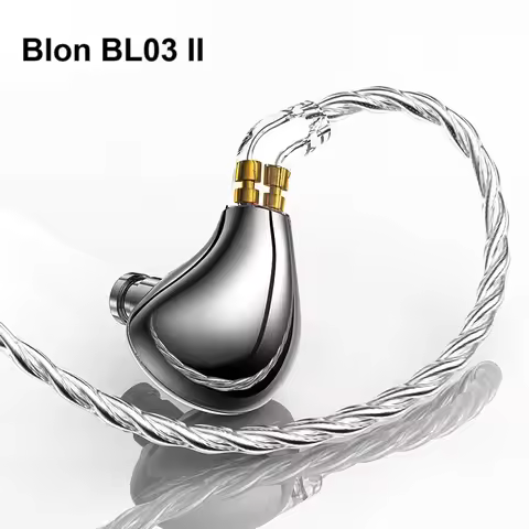 BLON BL03 II IEMs Type-C / 3.5mm In-ear HIFI Wired Earphones Upgraded 10mm Dual-Cavity DD Running wi