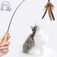 Cat Teaser Feather Pet Toy Rotating Replacement Head Pet Toy Replacement 6 Pack