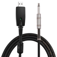 Radith USB Guitar Audio Cable Male Interface to 6.35mm (1/4inch) Mono Electric Connection Profession