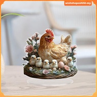 [WishshopeehhhMY] Hen and Chicks 2D Flat Acrylic Sign Desktop Ornament for Office Home Bedroom