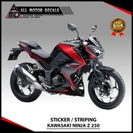Ninja Z250 Livery Carbon Graphic Sticker / Kawasaki Ninja Z 250 Decal / Ninja Z 250 Motorcycle Stick
