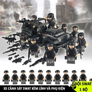 LEGO ARMY SWAT Wedge Sole Toe INCLUDE SWAT GLASSES AND ACCESSORIES