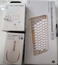 ASUS 華碩 SmartO MD200+KW100滑鼠鍵盤（燕麥 奶）及USB-C充電器
